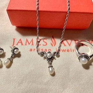 SOLD Retired James Avery Vintage Cultured Pearl Set